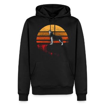 Wolf Heulen Rudeltier Geschenk - Männer Premium Bio Hoodie - Schwarz - Vorne - Nico (187cm)