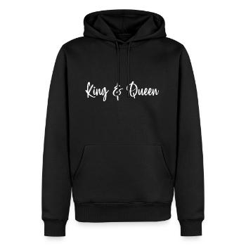 king & queen - Männer Premium Bio Hoodie - Schwarz - Vorne - Nico (187cm)