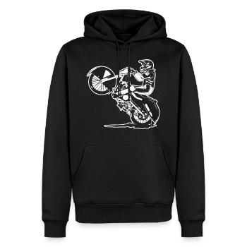 Eisspeedway - Ice speedway - Speedway on Ice - Männer Premium Bio Hoodie - Schwarz - Vorne - Nico (187cm)