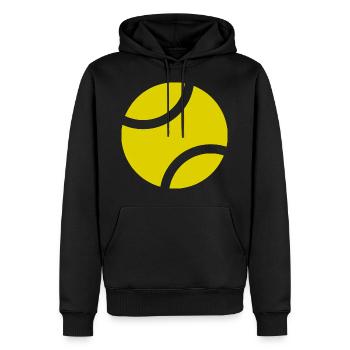 Tennis Tennisspieler Tennisball Tennisliebhaber - Männer Premium Bio Hoodie - Schwarz - Vorne - Nico (187cm)