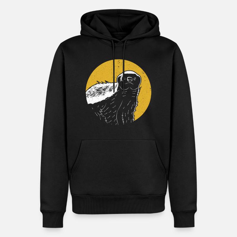 Honigdachs Giftresistent - Männer Premium Bio Hoodie - Schwarz