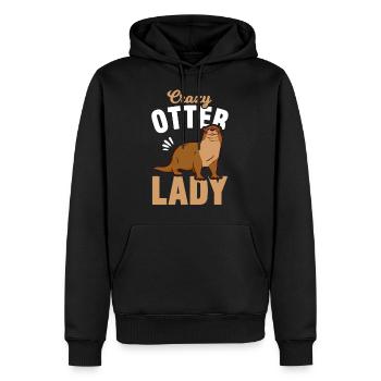 Cadeau de loutre de loutre de loutre - Sweat à capuche Premium bio Homme - noir - Devant - Nico (187cm)