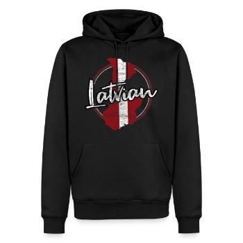 Lettland Lette Europa - Männer Premium Bio Hoodie - Schwarz - Vorne - Nico (187cm)