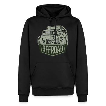 Offroad, Adventure, 4x4, 4x4, 4x4, quatre roues motrices - Sweat à capuche Premium bio Homme - noir - Devant - Nico (187cm)