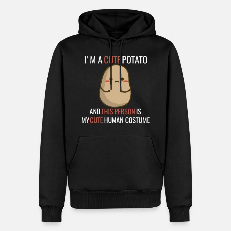 I’m a cute Potato - Sweat à capuche Premium bio Homme - noir