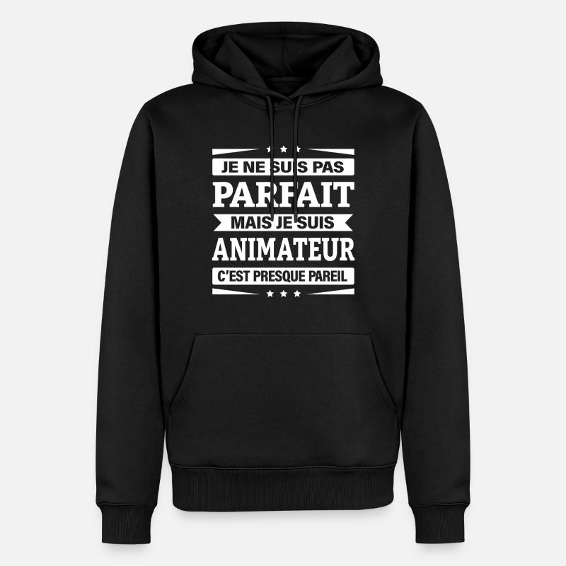 ANIMATEUR - Sweat à capuche Premium bio Homme - noir