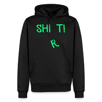 Shit Shirt! - Men’s Premium Organic Hoodie - black - Front - Nico (187cm)