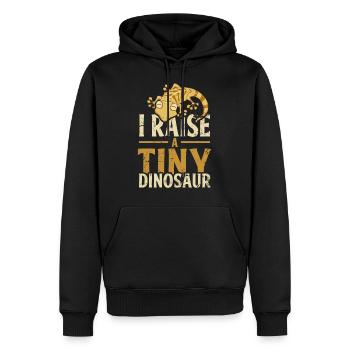 Gecko Haustier - Männer Premium Bio Hoodie - Schwarz - Vorne - Nico (187cm)