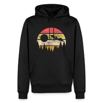 Dragon Monster jeu de rôle - Sweat à capuche Premium bio Homme - noir - Devant - Nico (187cm)