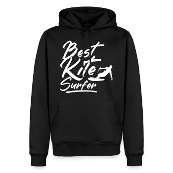 Bester Kitesurfer Kitesurfen Kitesurf Kitesurfing - Männer Premium Bio Hoodie - Schwarz - Vorne - Nico (187cm)