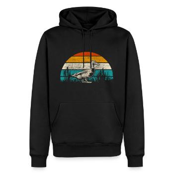 Ente Füttern Tiere Geschenk - Männer Premium Bio Hoodie - Schwarz - Vorne - Nico (187cm)
