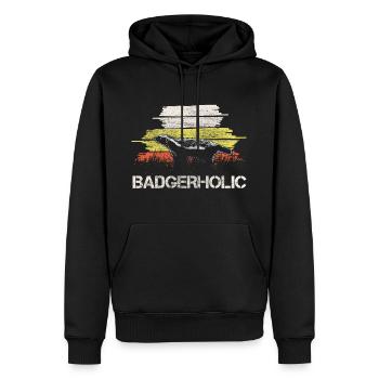 Dachs Tier Geschenk - Männer Premium Bio Hoodie - Schwarz - Vorne - Nico (187cm)