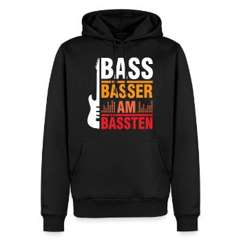 Bass Bassist Musiker Bassgitarre Gitarre - Männer Premium Bio Hoodie - Schwarz - Vorne - Nico (187cm)