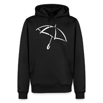 Parapluie - Sweat à capuche Premium bio Homme - noir - Devant - Nico (187cm)