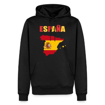 Spanien Design - Männer Premium Bio Hoodie - Schwarz - Vorne - Nico (187cm)
