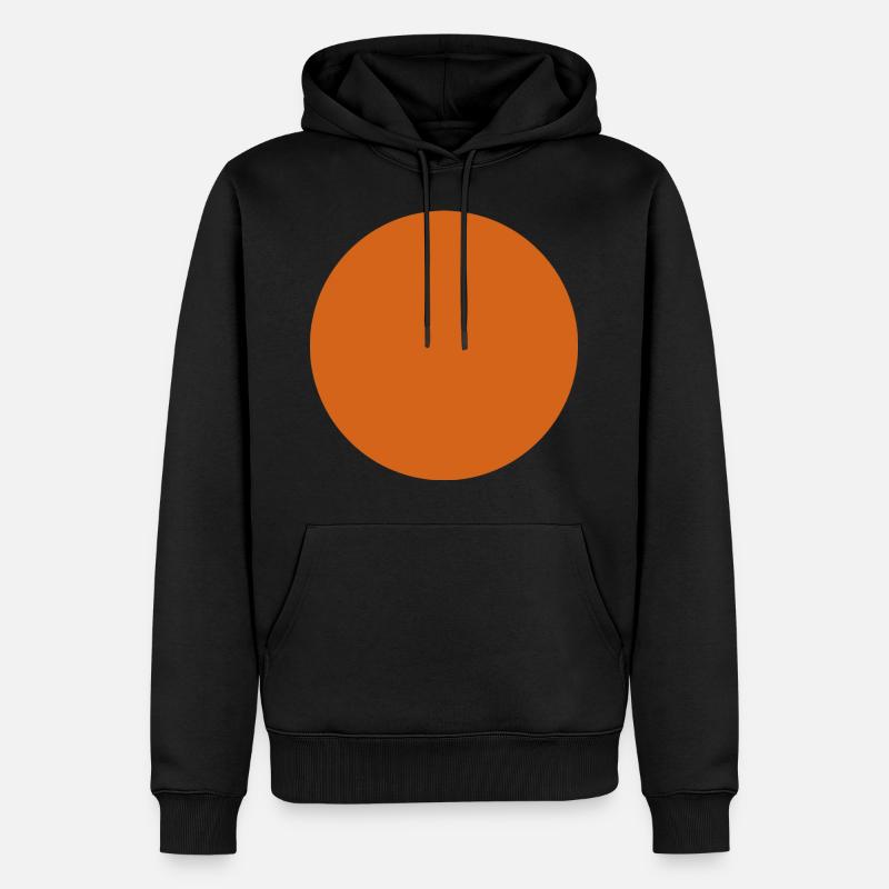 Orange - Cercle - Citrouille - Sweat à capuche Premium bio Homme - noir