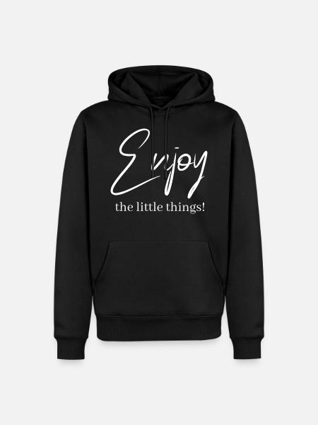 Enjoy the little things! - Men’s Premium Organic Hoodie - black