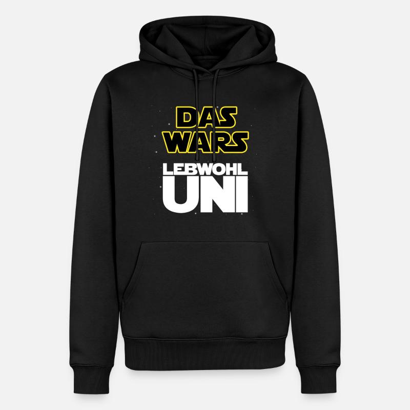 Das wars, Lebwohl Uni! - Männer Premium Bio Hoodie - Schwarz