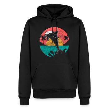 Dolphin Bottlenose Dolphin Ocean Gift - Men’s Premium Organic Hoodie - black - Front - Nico (187cm)