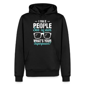 Optiker Augenoptiker Augenarzt - Männer Premium Bio Hoodie - Schwarz - Vorne - Nico (187cm)