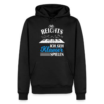 Klavier Klavierspieler Pianist - Männer Premium Bio Hoodie - Schwarz - Vorne - Nico (187cm)