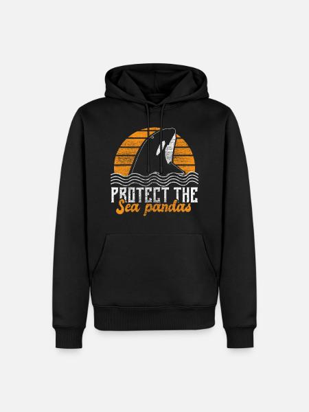 Orca Meeresbewohner Tier - Herre Premium økologisk hoodie - sort