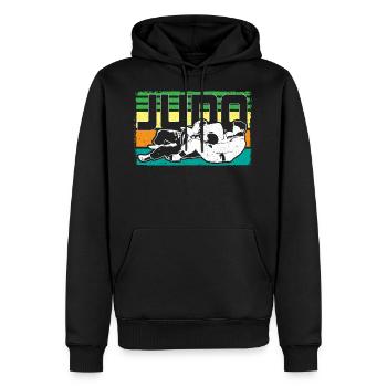Judo Judoka Sportif Idée cadeau - Sweat à capuche Premium bio Homme - noir - Devant - Nico (187cm)