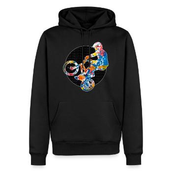 BMX - Men’s Premium Organic Hoodie - black - Front - Nico (187cm)