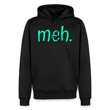 me dit - Sweat à capuche Premium bio Homme - noir - Devant - Nico (187cm)