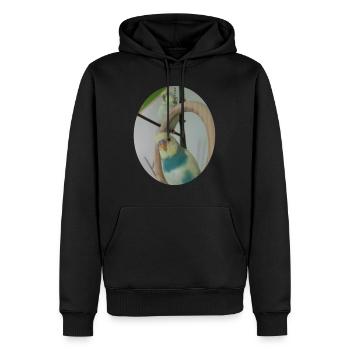 Wellensittiche Wellensittich - Männer Premium Bio Hoodie - Schwarz - Vorne - Nico (187cm)