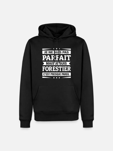 JE SUIS FORESTIER - Sweat à capuche Premium bio Homme - noir
