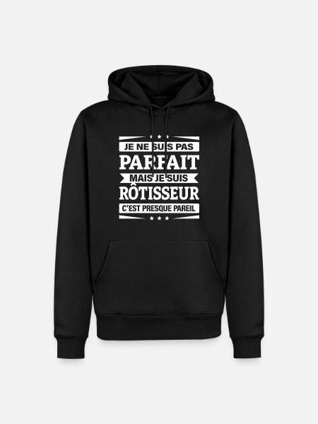 JE SUIS RÔTISSEUR - Sweat à capuche Premium bio Homme - noir