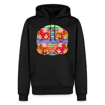 sauce aux crêpes et aux fruits - Sweat à capuche Premium bio Homme - noir - Devant - Nico (187cm)