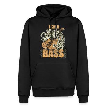 Basse-Guitare Orchestre - Sweat à capuche Premium bio Homme - noir - Devant - Nico (187cm)