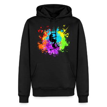 freestyle scooter - Men’s Premium Organic Hoodie - black - Front - Nico (187cm)