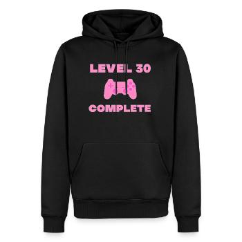30e anniversaire jeu gamer cadeau - Sweat à capuche Premium bio Homme - noir - Devant - Nico (187cm)