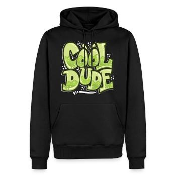cool dude - Men’s Premium Organic Hoodie - black - Front - Nico (187cm)