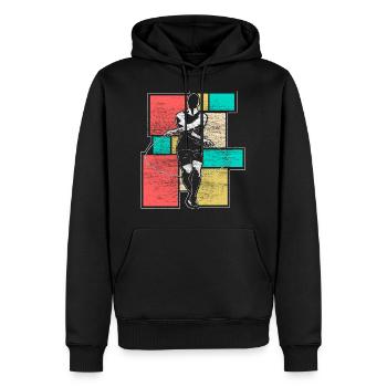 Seilspringen Skipping Geschenkidee - Männer Premium Bio Hoodie - Schwarz - Vorne - Nico (187cm)