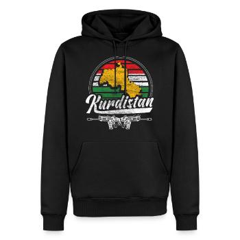 Kurdistan Freiheit Geschenkidee - Männer Premium Bio Hoodie - Schwarz - Vorne - Nico (187cm)