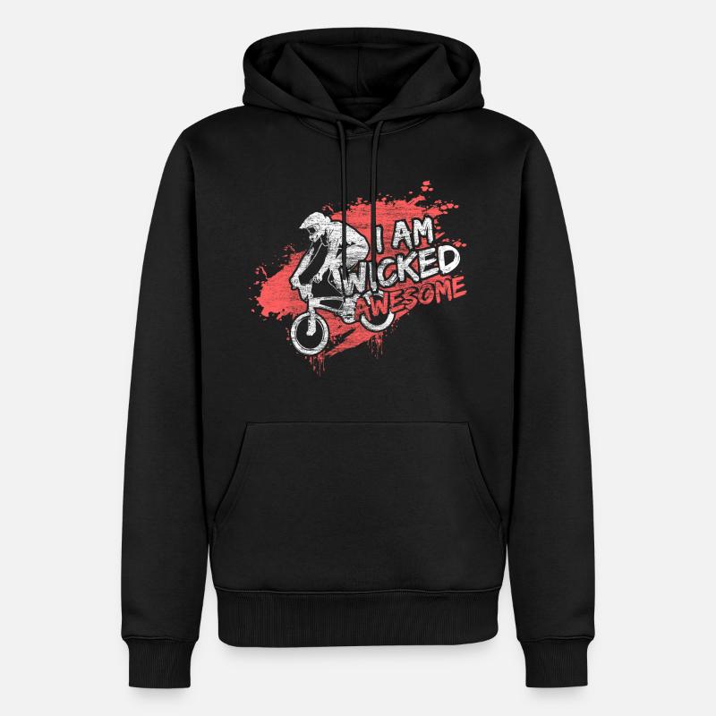BMX Spaß Sport Geschenkidee - Männer Premium Bio Hoodie - Schwarz