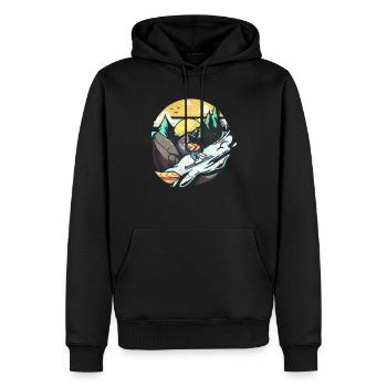 Skifahrer Skifahren Ski Schnee Geschenk winter - Männer Premium Bio Hoodie - Schwarz - Vorne - Nico (187cm)