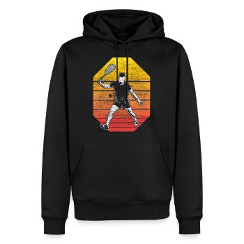 Squash Squashspieler Spiel - Männer Premium Bio Hoodie - Schwarz - Vorne - Nico (187cm)
