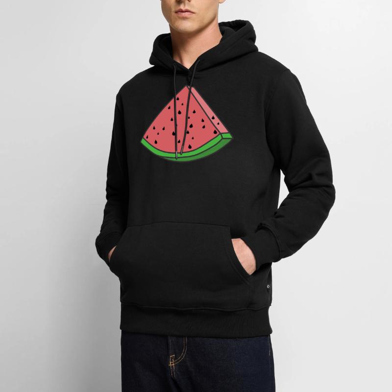 Pastèque Pastèque Pièces de pastèque Sweat à capuche Premium bio Homme