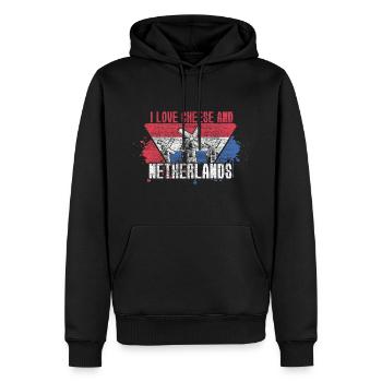 Niederlande Wappen Geschenkidee - Männer Premium Bio Hoodie - Schwarz - Vorne - Nico (187cm)