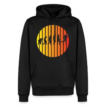 Football Football Coach Evolution Football Player - Men’s Premium Organic Hoodie - black - Front - Nico (187cm)