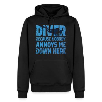 Taucher Scuba Diver Tauchen - Männer Premium Bio Hoodie - Schwarz - Vorne - Nico (187cm)