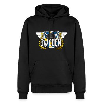 Schweden Vikinger Europäische Union Geschenkidee - Männer Premium Bio Hoodie - Schwarz - Vorne - Nico (187cm)