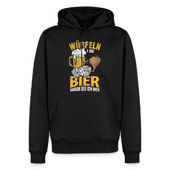 Würfelspiel Würfelpoker Würfeln - Männer Premium Bio Hoodie - Schwarz - Vorne - Nico (187cm)