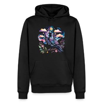 Sternenbote : Laissez-vous guider ! - Sweat à capuche Premium bio Homme - noir - Devant - Nico (187cm)