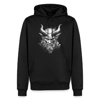 Demonic Gaze – The Devil - Men’s Premium Organic Hoodie - black - Front - Nico (187cm)